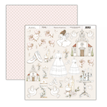 Papel Scrap 30x30 Comunión niña · SCP-477