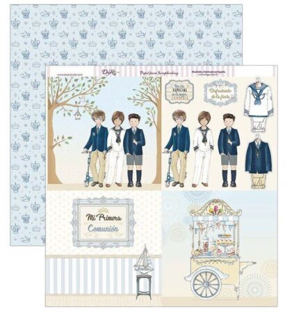 Papel Scrap 30x30 Comunión niño · SCP-309