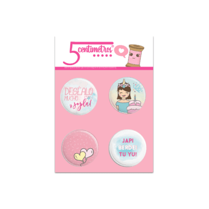 Set de Chapas Cumpleaños