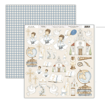 Papel Scrap 30x30 Comunión niño · SCP-489