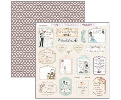 Papel Scrap 30x30 Boda · SCP-125