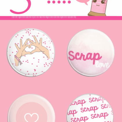Set de Chapas  I love Scrap