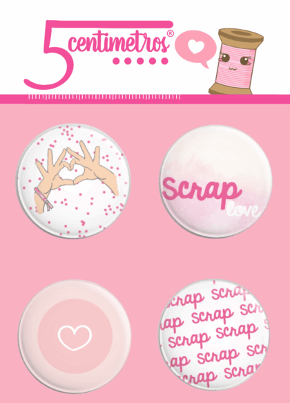 Set de Chapas  I love Scrap