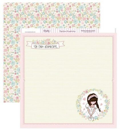 Papel Scrap 30x30 Comunión Niña · scp-179