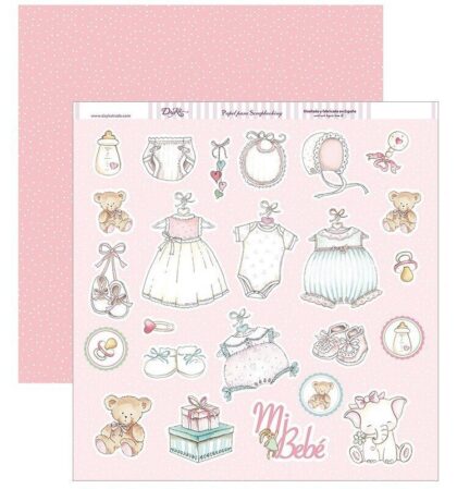 Papel Scrap 30x30 Bebé Niña · SCP-261