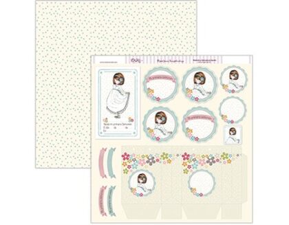 Papel Scrap 30x30 Comunión Niña · SCP-146