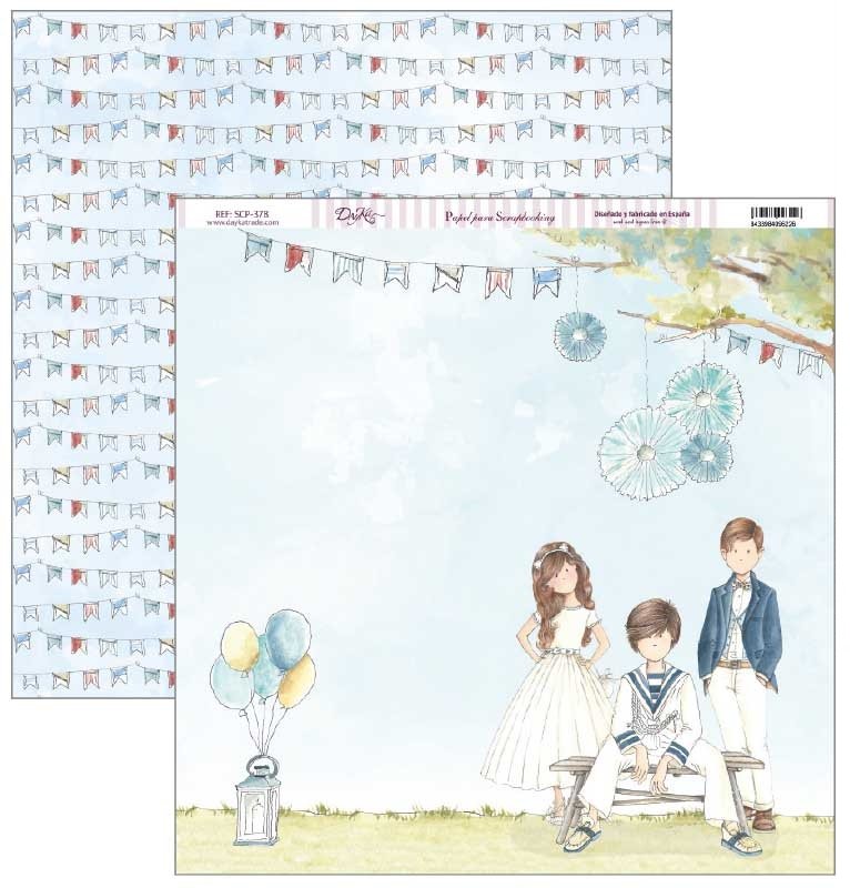 Papel Scrap 30x30 Comunión Niño · SCP-378