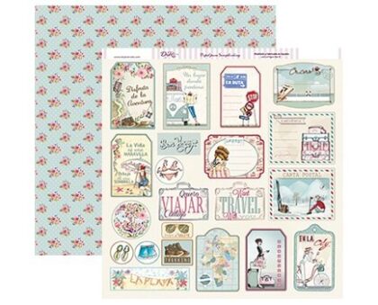 Papel Scrap 30x30 Etiquetas
