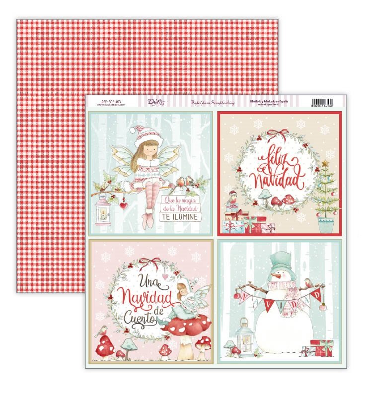 Papel Scrap 30x30 Una Navidad de Cuento