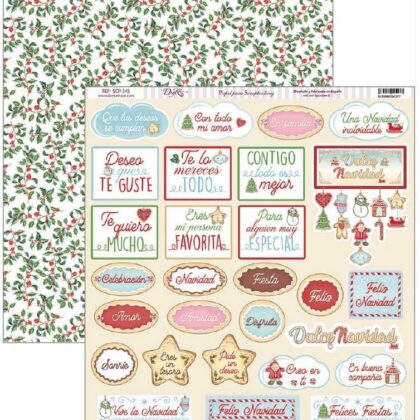 Papel Scrap 30x30 Vive la Navidad