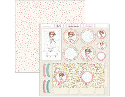 Papel Scrap 30x30 Comunión Niña · SCP-145