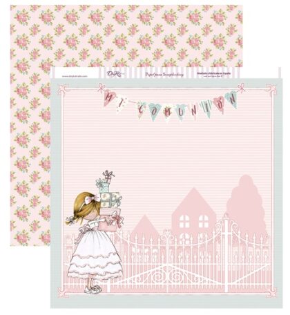 Papel Scrap 30x30 Comunión Niña · scp-178