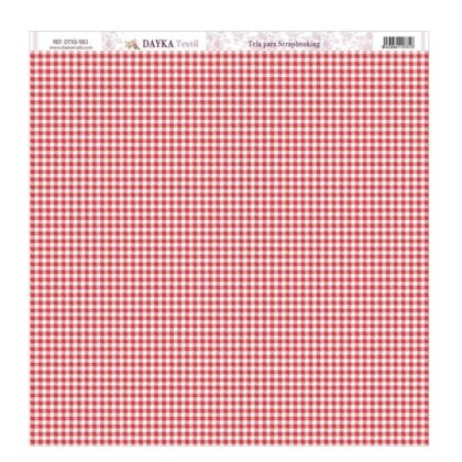 Tela Scrap Vichy Rojo